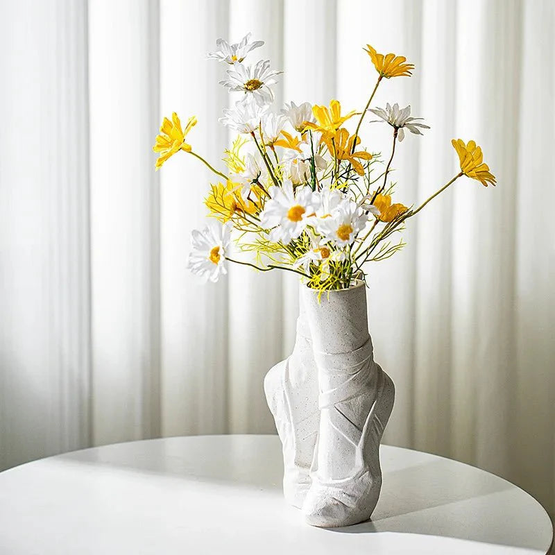 Ballerina Ceramic Vase-Home Decor > Vases-casanuva-White-casanuva