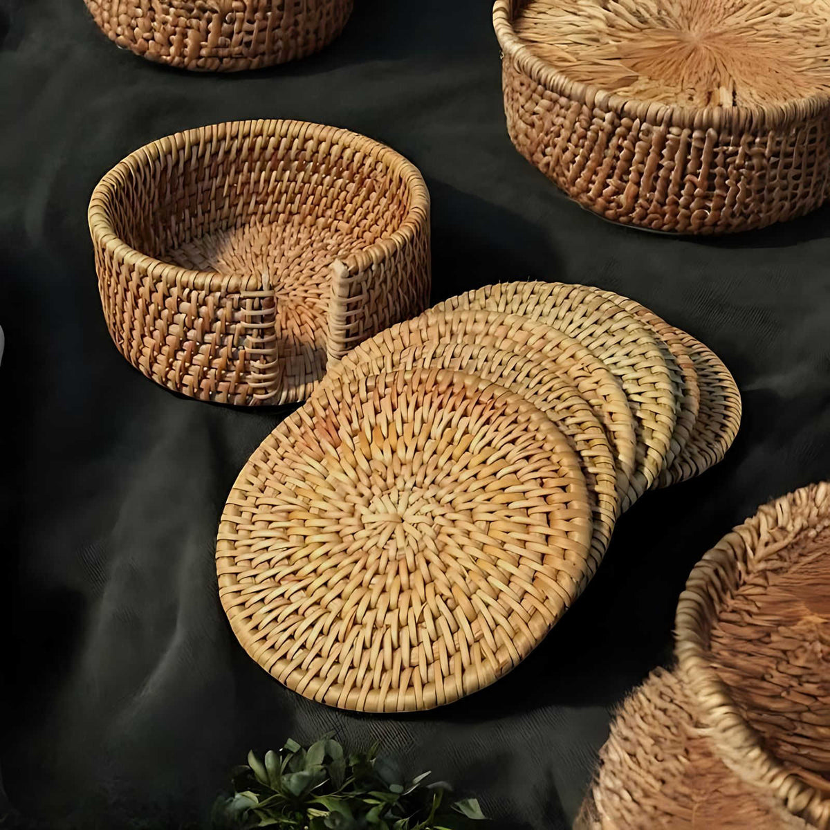 Bamboo Coasters Natural Style for Elegant Table Settings-Kitchen & Dining > Tableware-casanuva-casanuva