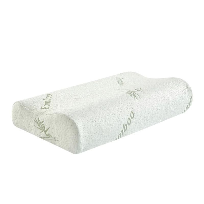 Bamboo Neck Pillow for Ergonomic Support and Comfort-Bedding & Bath > Pillowcases-casanuva-Light Green-40x25x7cm-casanuva