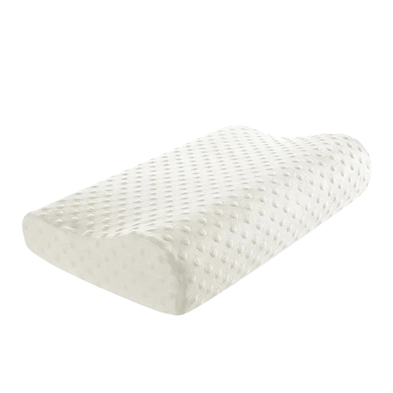 Bamboo Neck Pillow for Ergonomic Support and Comfort-Bedding & Bath > Pillowcases-casanuva-Milk White-40x25x7cm-casanuva