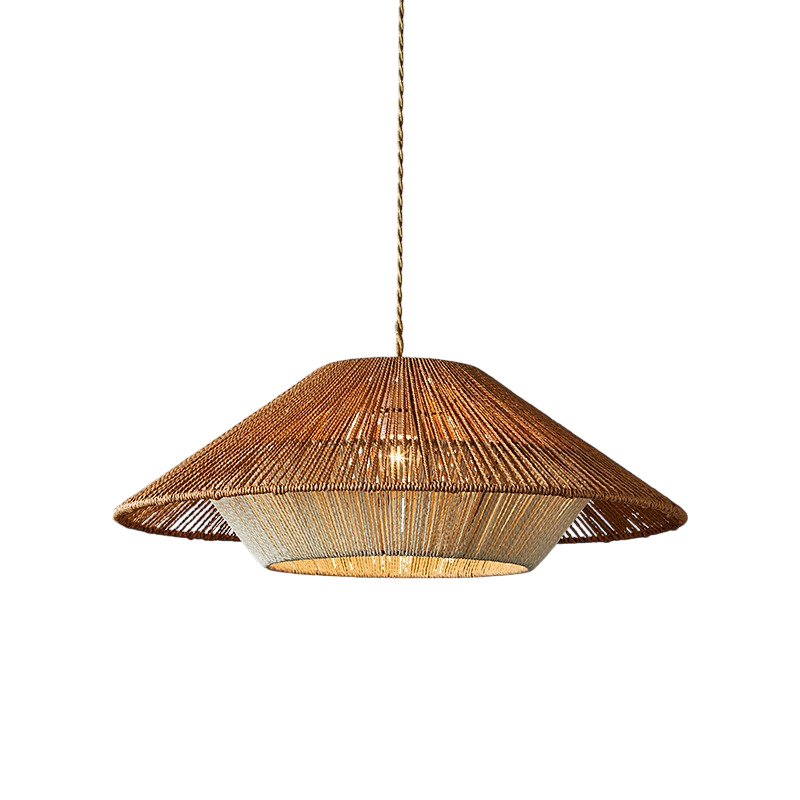 Bamboo Pendant Light Wide Conical Shade-Lighting > Pendant Lights-casanuva-50cm-casanuva