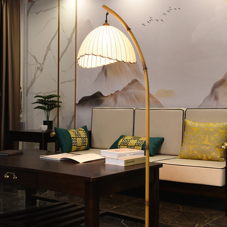 Bamboo Pole Floor Lamp 1-Light Retro Zen Design-Lighting > Floor Lamps-casanuva-casanuva