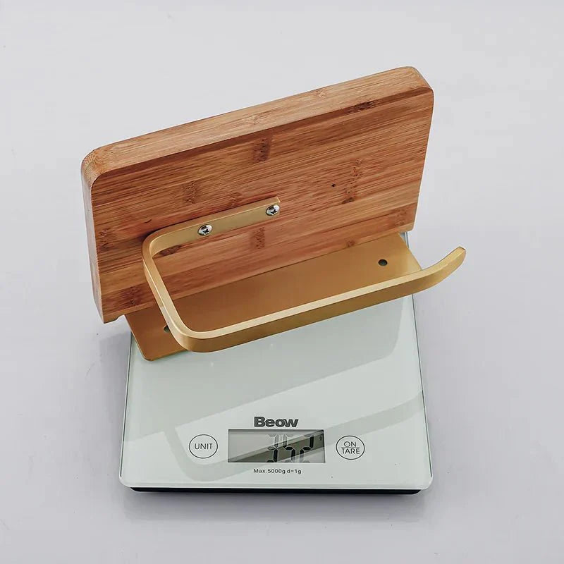 Bamboo Wall Mounted Toilet Paper Holder with Shelf-Bedding & Bath > Bathroom Accessories-casanuva-casanuva