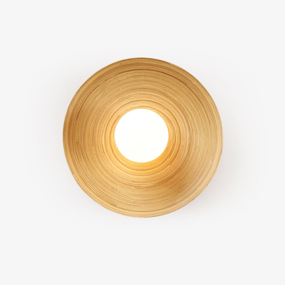 Bamboo Wall Sconce Natural Wood Light Fixture-Lighting > Wall Lights-casanuva-11.8" x H 11.8"-Nature Bamboo-casanuva