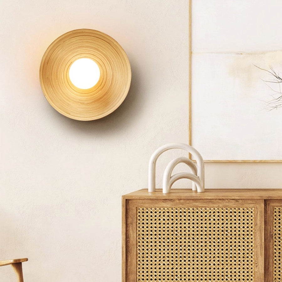 Bamboo Wall Sconce Natural Wood Light Fixture-Lighting > Wall Lights-casanuva-casanuva
