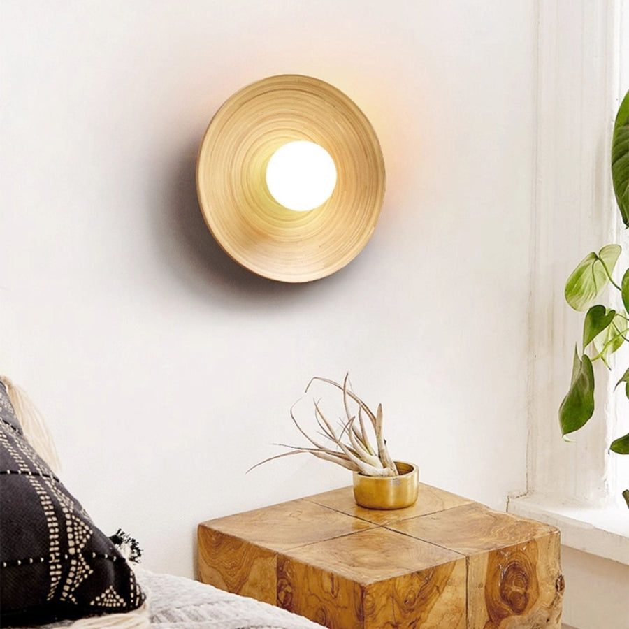 Bamboo Wall Sconce Natural Wood Light Fixture-Lighting > Wall Lights-casanuva-casanuva