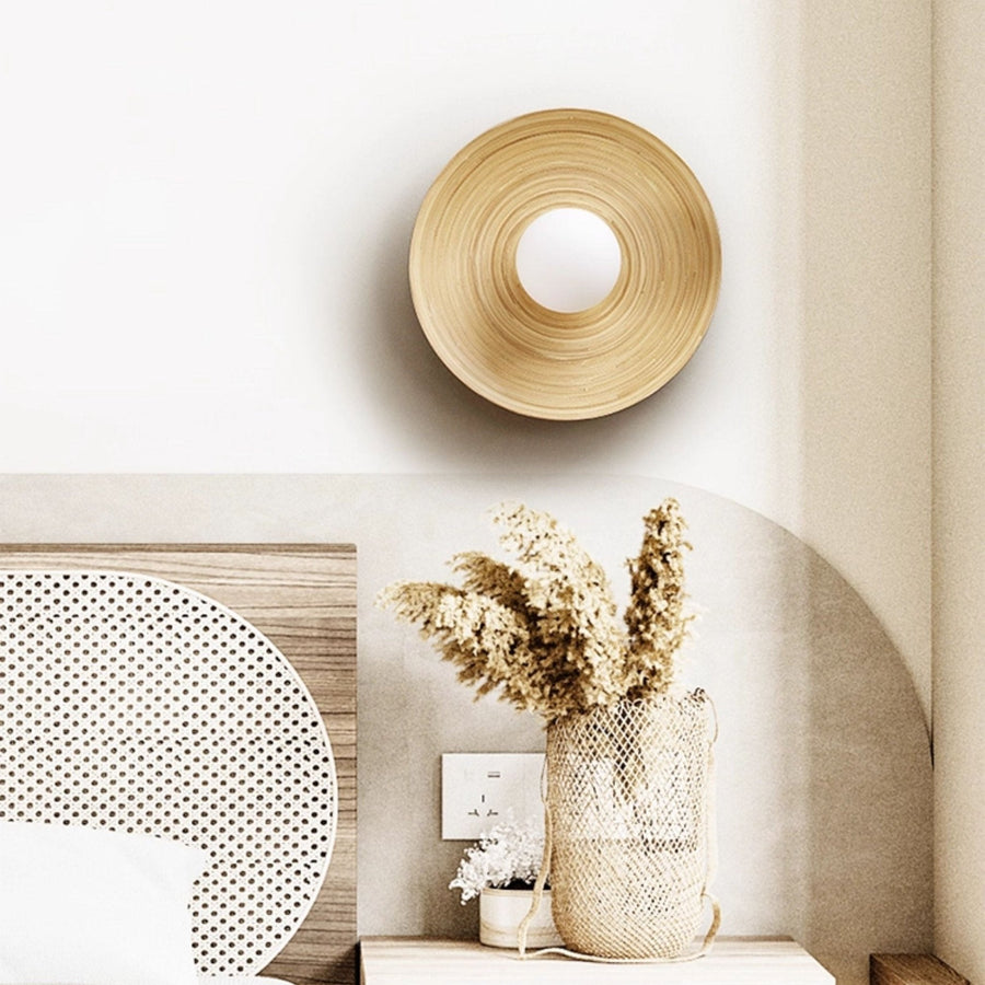Bamboo Wall Sconce Natural Wood Light Fixture-Lighting > Wall Lights-casanuva-casanuva