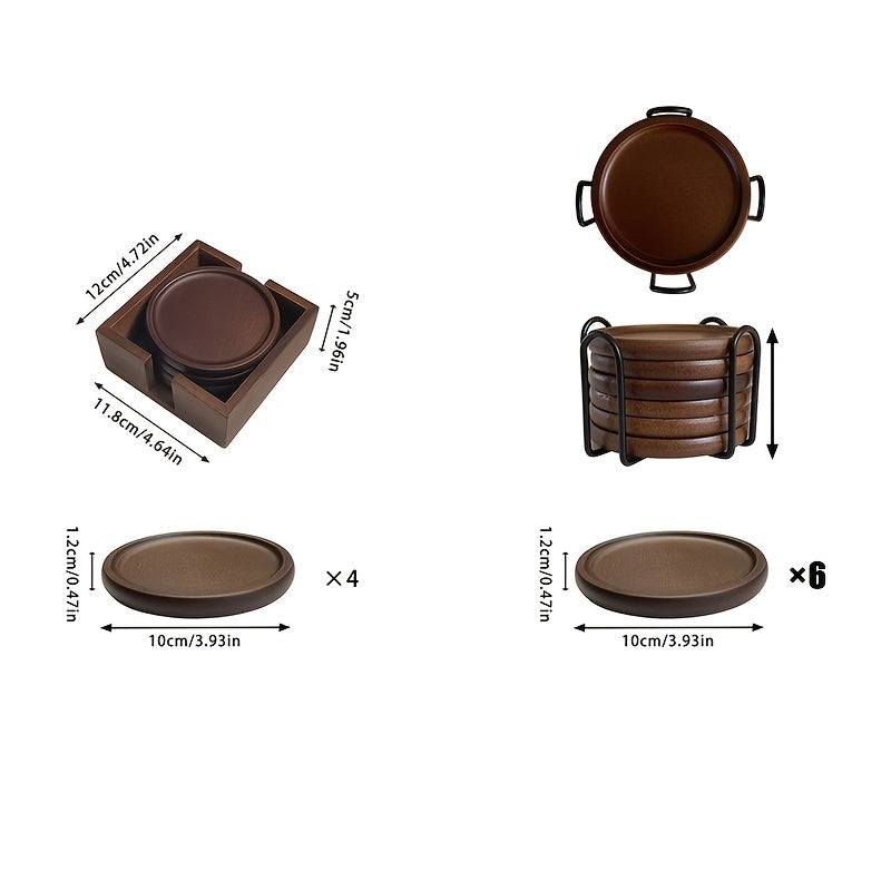 Bamboo Wood Heat-Resistant Coasters Set-Kitchen & Dining > Coasters-casanuva-casanuva