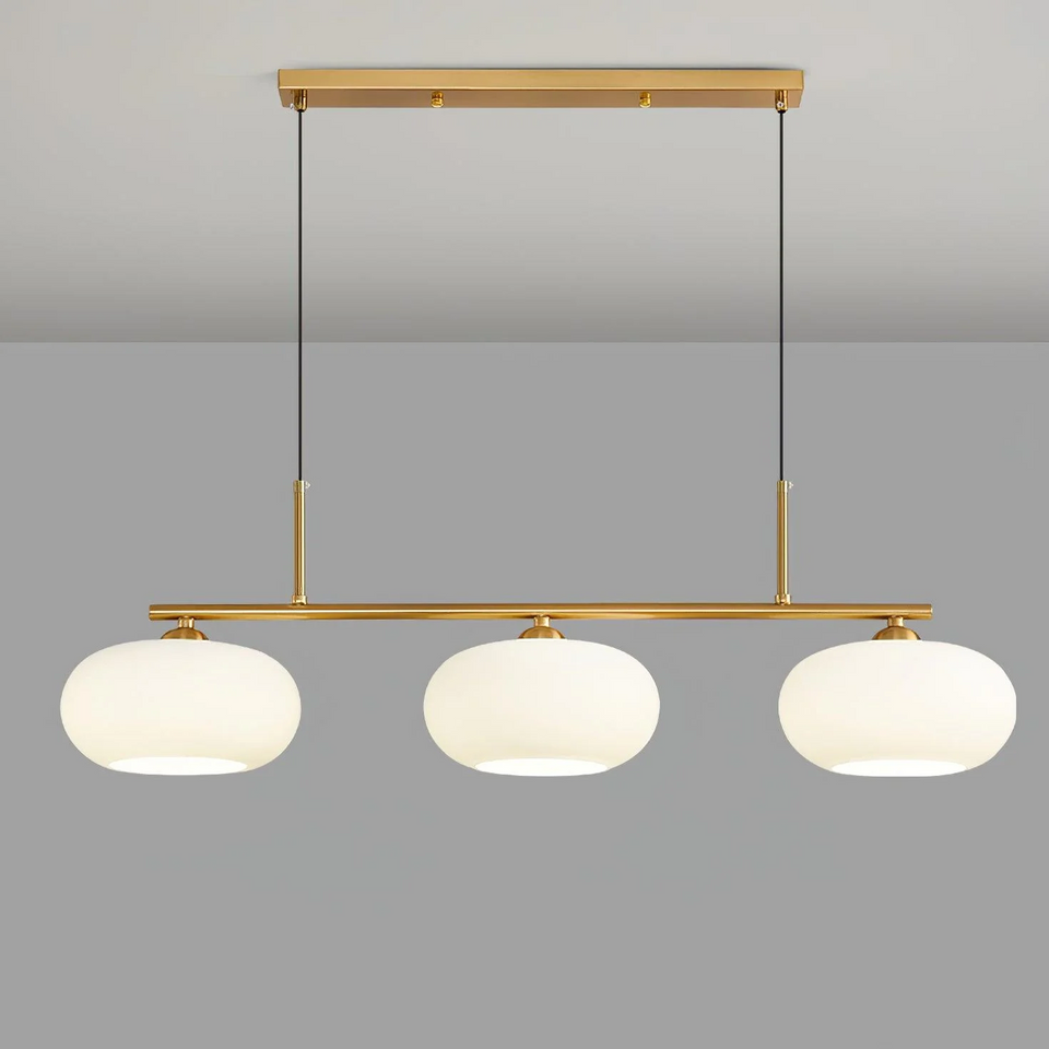 Bauhaus 3-Light Pendant Light for Kitchen Island-Lighting > Pendant Lights-casanuva-Gold-75x35x25cm-casanuva