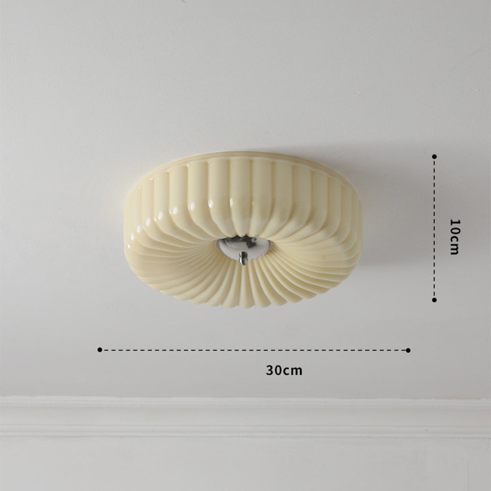 Bauhaus Cream Glass Ceiling Light Vintage Design-Lighting > Ceiling Lights-casanuva-casanuva