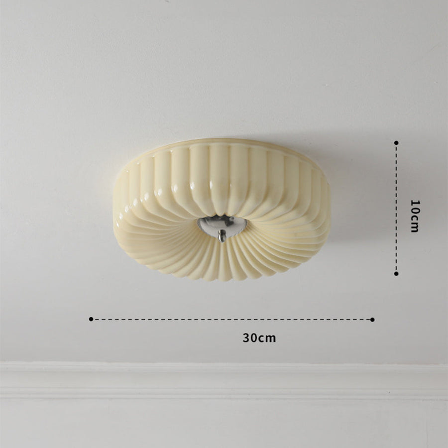 Bauhaus Cream Glass Ceiling Light Vintage Design-Lighting > Ceiling Lights-casanuva-casanuva
