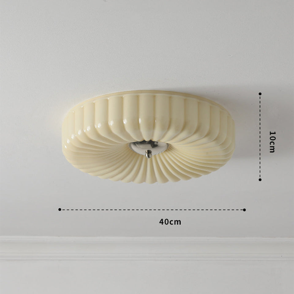 Bauhaus Cream Glass Ceiling Light Vintage Design-Lighting > Ceiling Lights-casanuva-casanuva