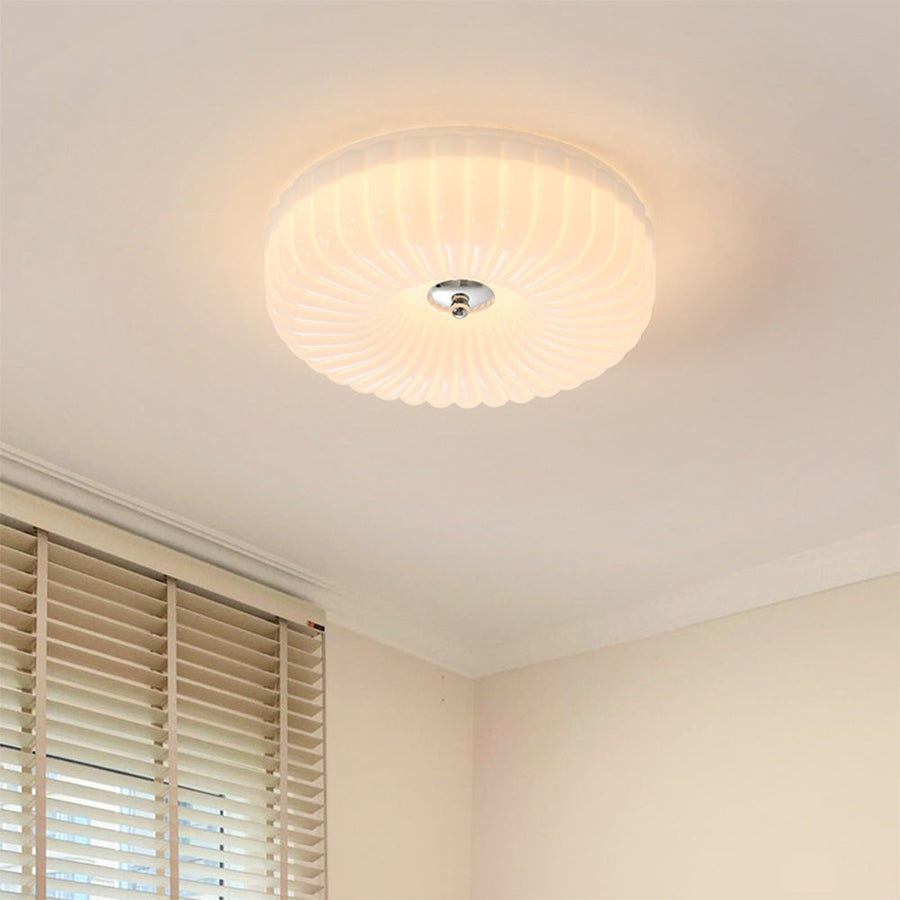Bauhaus Cream Glass Ceiling Light Vintage Design-Lighting > Ceiling Lights-casanuva-casanuva