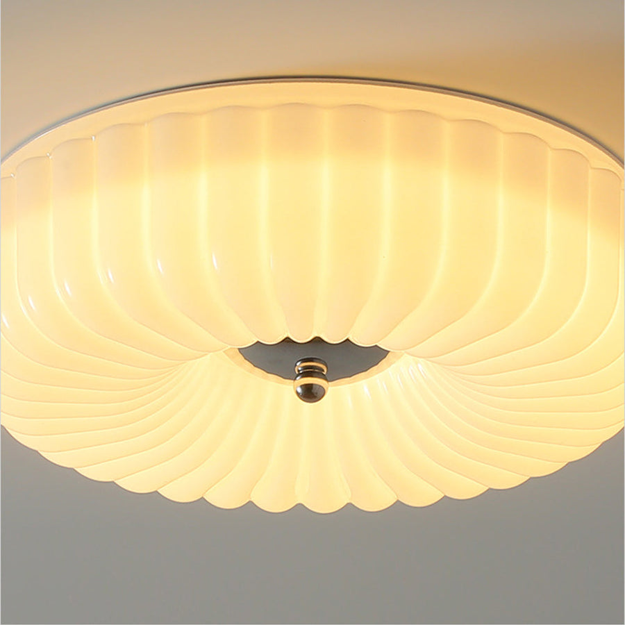 Bauhaus Cream Glass Ceiling Light Vintage Design-Lighting > Ceiling Lights-casanuva-casanuva