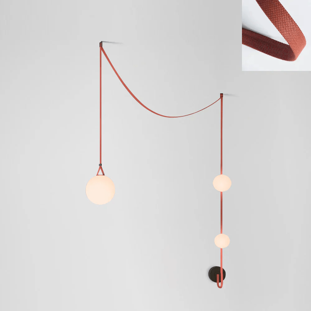 Belt Pendant Light Art Design-Lighting > Pendant Lights-casanuva-203cmx280cm-Version A Red Canvas-casanuva