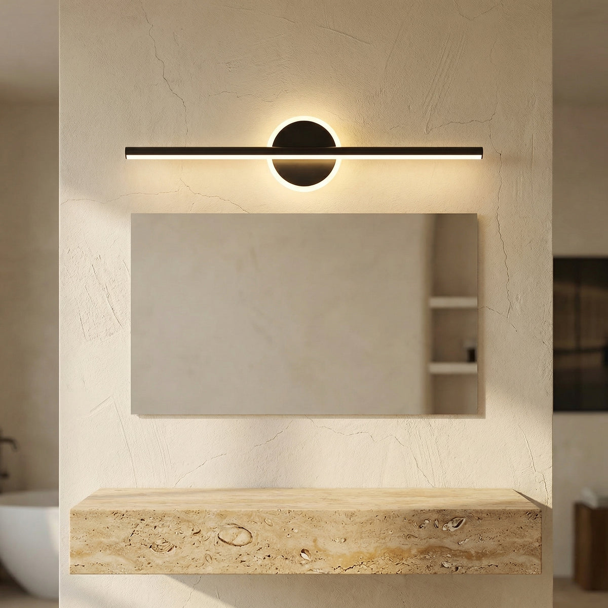 Black LED Vanity Light Fixture for Bathroom and Bedroom-Lighting > Wall Lights-casanuva-casanuva