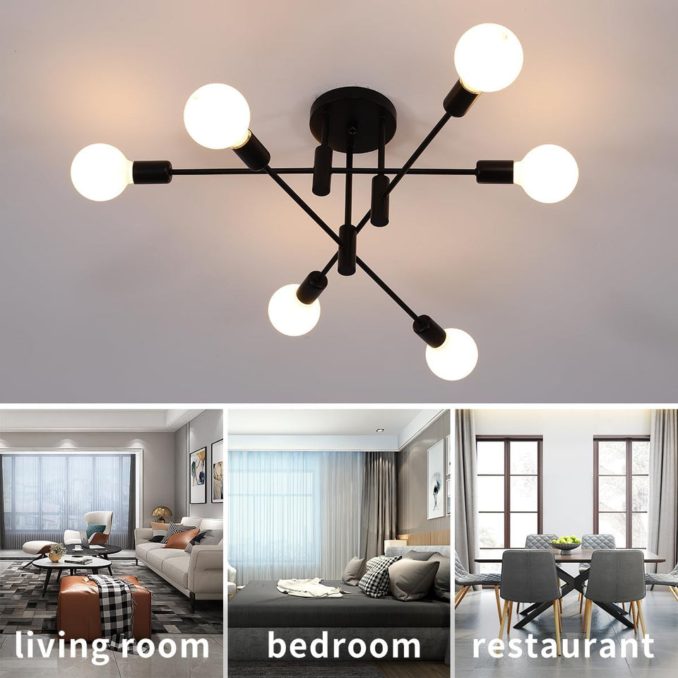 Black Nordic Ceiling Light-Lighting > Ceiling Lights-casanuva-casanuva