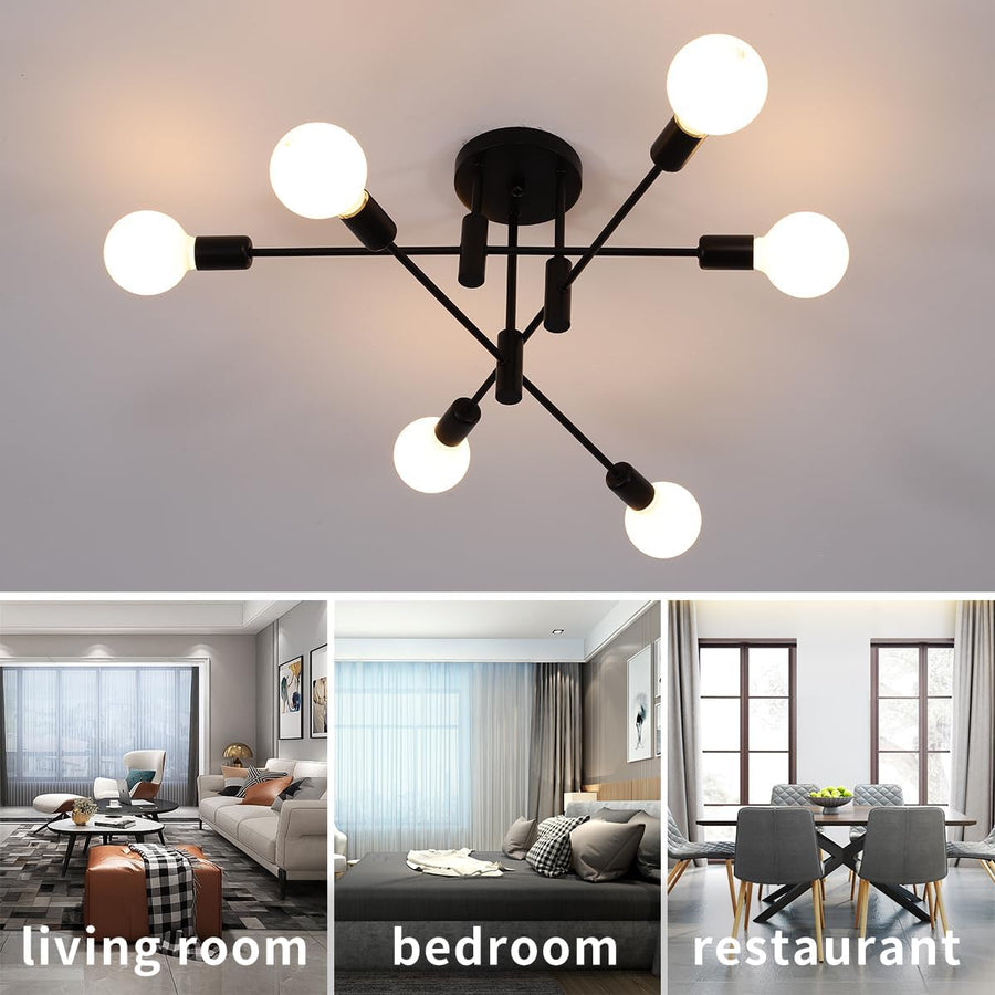 Black Nordic Ceiling Light-Lighting > Ceiling Lights-casanuva-casanuva