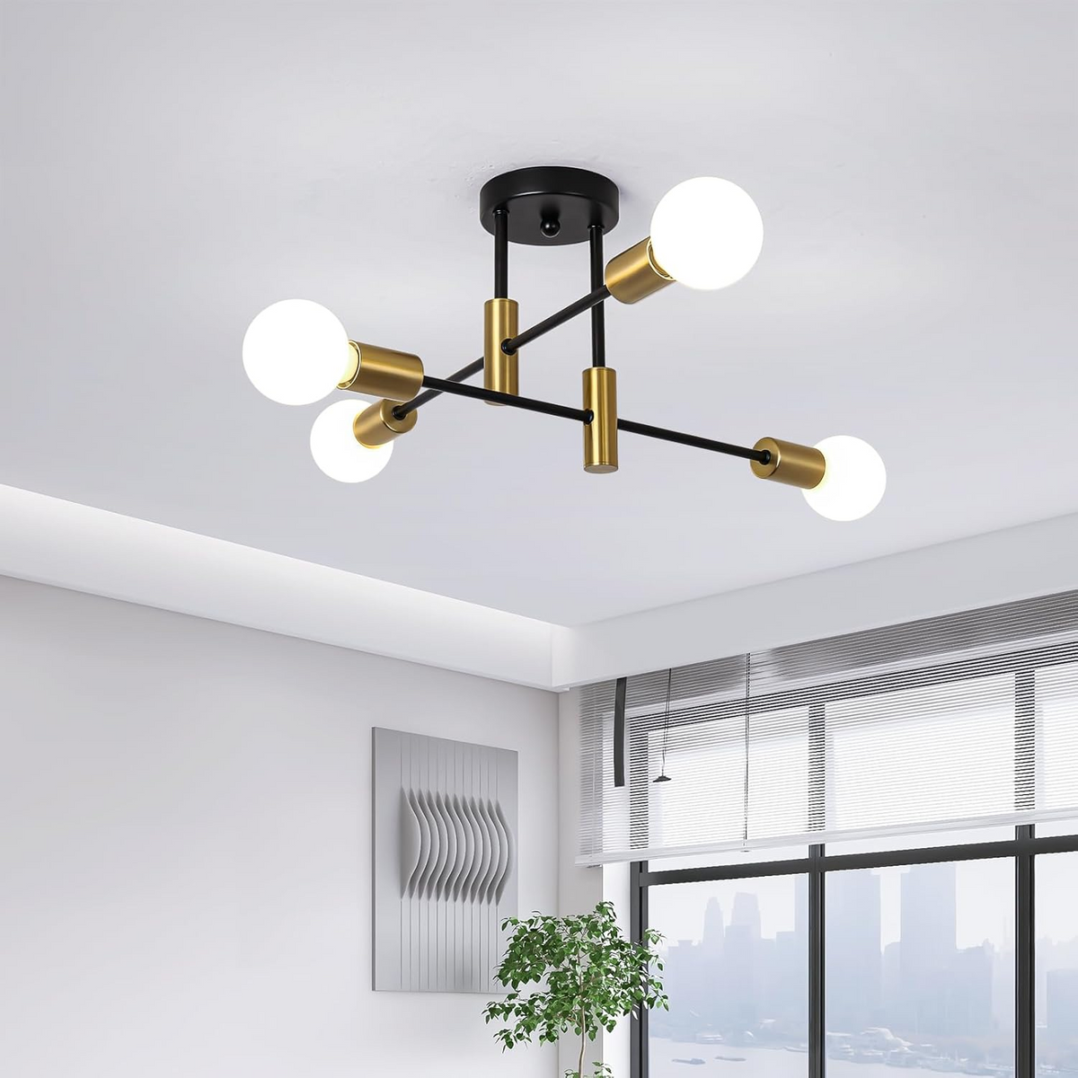 Black Nordic Ceiling Light-Lighting > Ceiling Lights-casanuva-casanuva