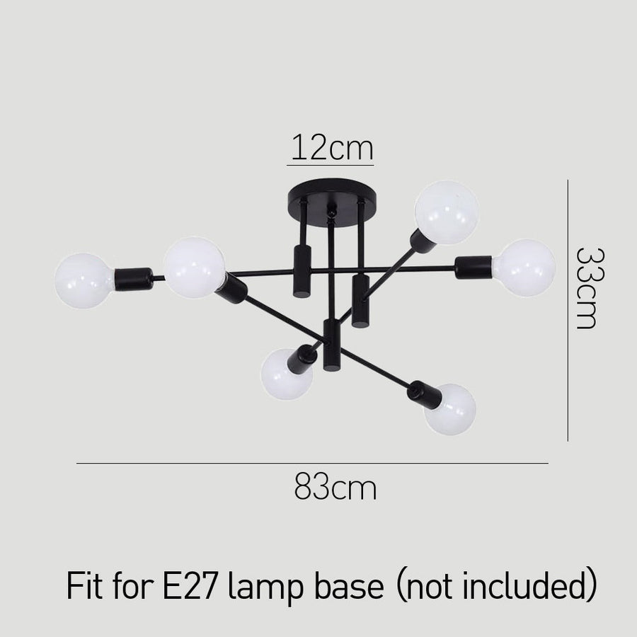 Black Nordic Ceiling Light-Lighting > Ceiling Lights-casanuva-casanuva