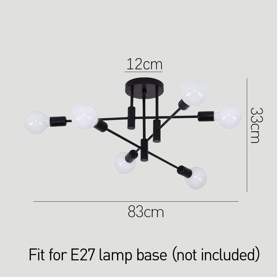 Black Nordic Ceiling Light-Lighting > Ceiling Lights-casanuva-casanuva