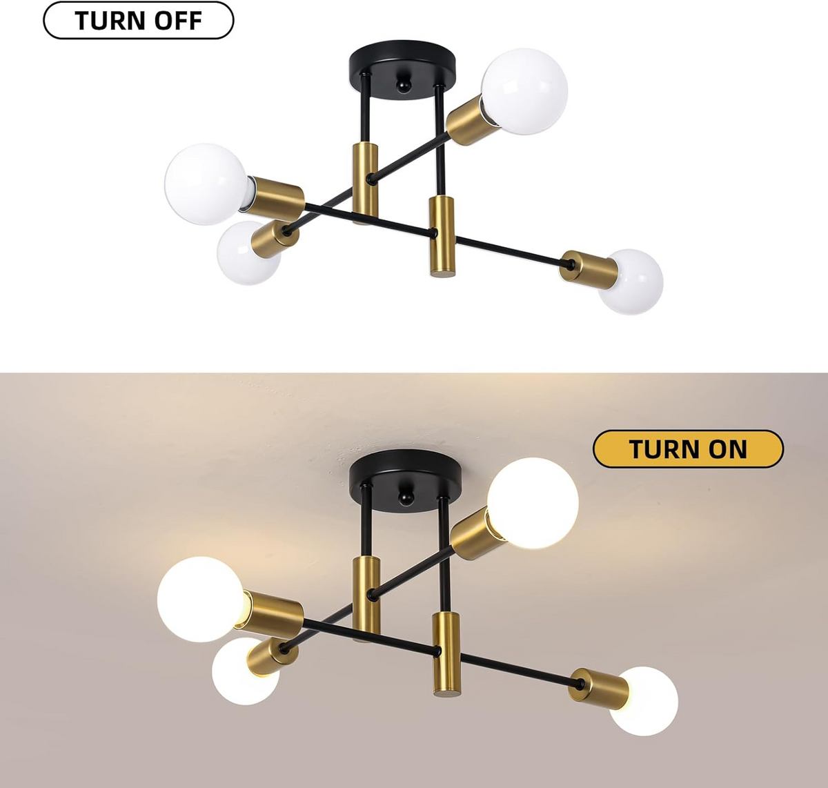 Black Nordic Ceiling Light-Lighting > Ceiling Lights-casanuva-casanuva