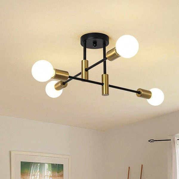 Black Nordic Ceiling Light-Lighting > Ceiling Lights-casanuva-Black & Gold-D63*28CM-4LIGHTS-casanuva