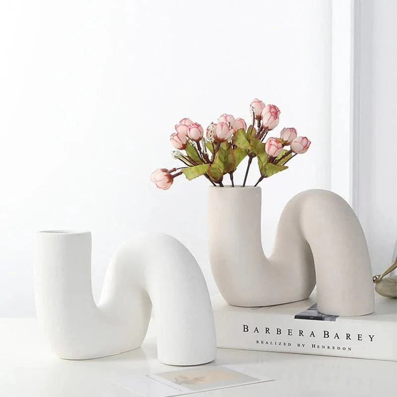 Bohemian Ceramic Vase Abstract Design-Home Decor > Vases-casanuva-casanuva