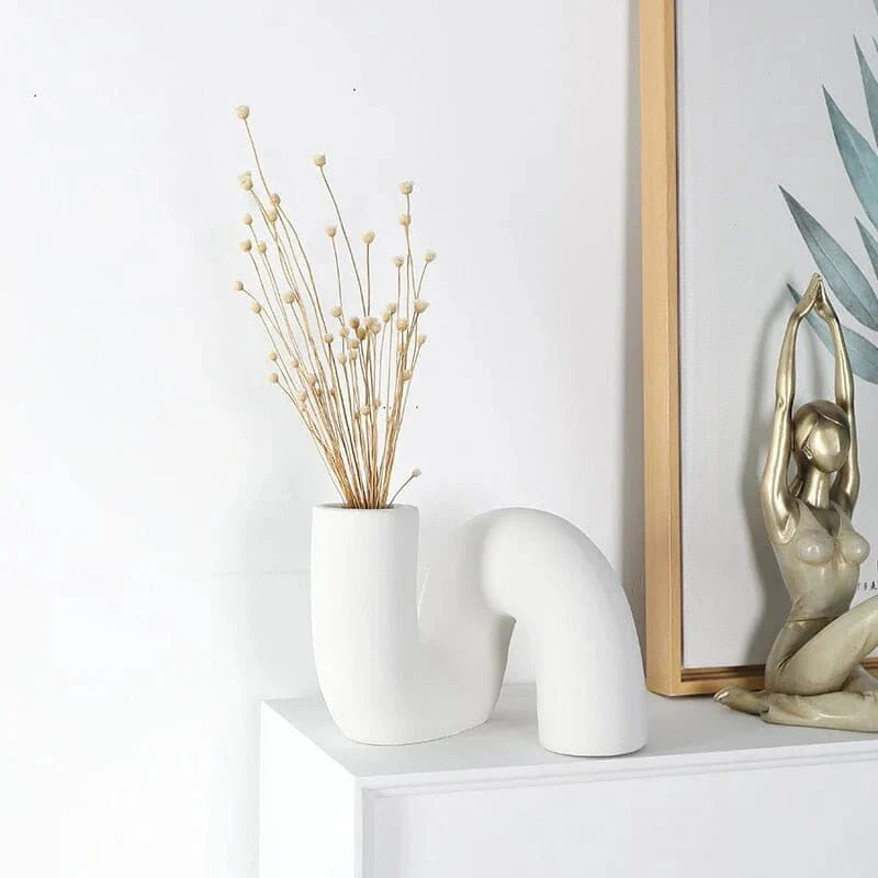 Bohemian Ceramic Vase Abstract Design-Home Decor > Vases-casanuva-casanuva