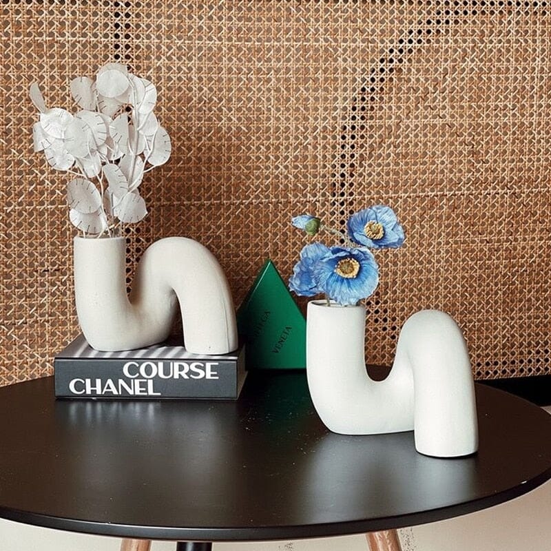 Bohemian Ceramic Vase Abstract Design-Home Decor > Vases-casanuva-casanuva