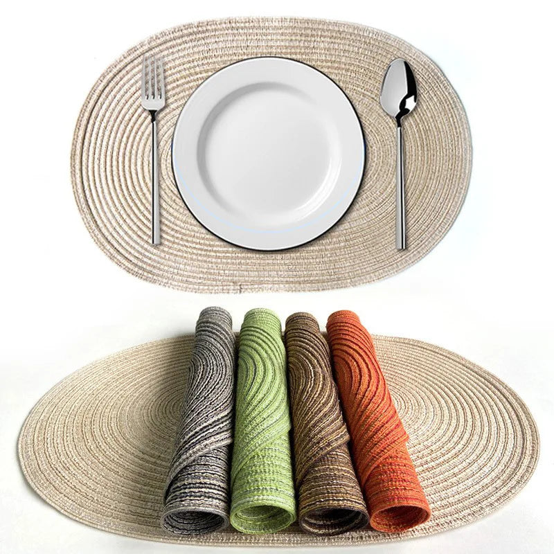 Boho Placemat Set Handmade Woven Table Mats Sustainable Dining Decor-Kitchen & Dining > Placemats-casanuva-casanuva