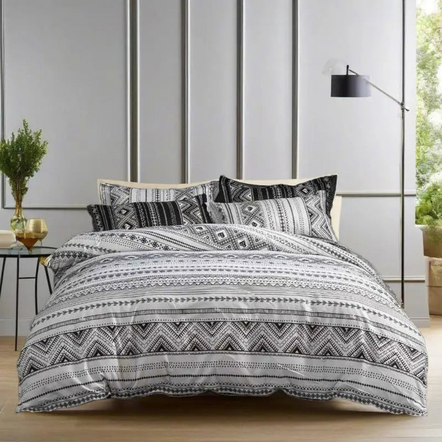 Boho Style Bedding Set Modern Design-Bedding & Bath > Bedding Sets-casanuva-Classic White-Twin-casanuva
