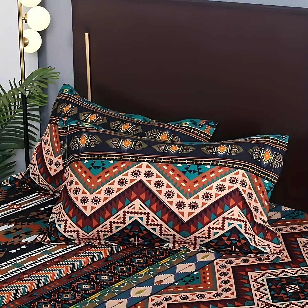 Boho Tribal Print Duvet Cover Set-Bedding & Bath > Bedding Sets-casanuva-casanuva