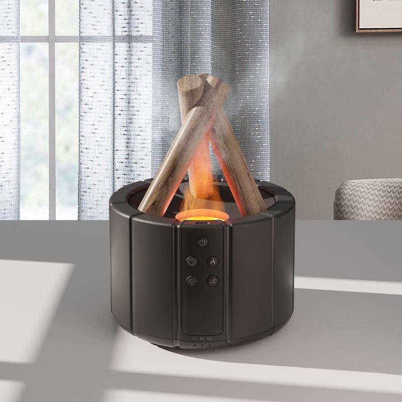 Bonfire Essential Oil Humidifier-Home Decor > Decorative Accessories-casanuva-Black-casanuva