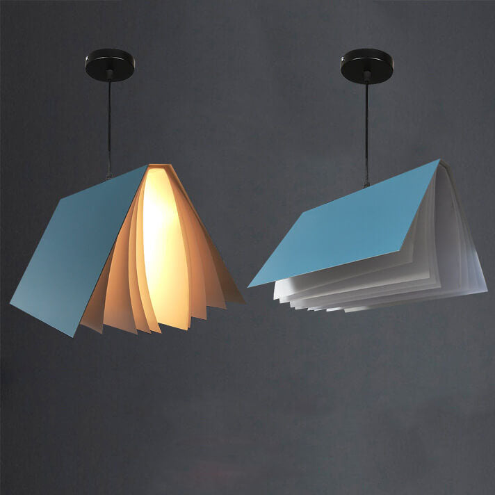 Book Shade Pendant Light 1-Light Metal PVC Design-Lighting > Pendant Lights-casanuva-casanuva