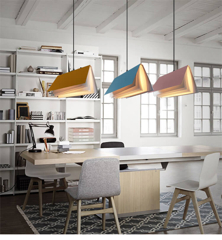 Book Shade Pendant Light 1-Light Metal PVC Design-Lighting > Pendant Lights-casanuva-casanuva