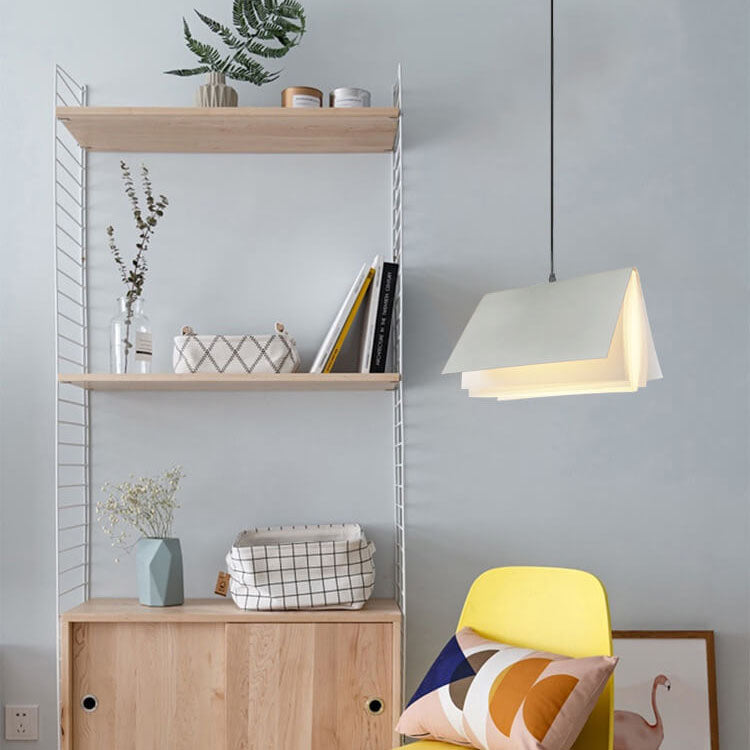 Book Shade Pendant Light 1-Light Metal PVC Design-Lighting > Pendant Lights-casanuva-casanuva