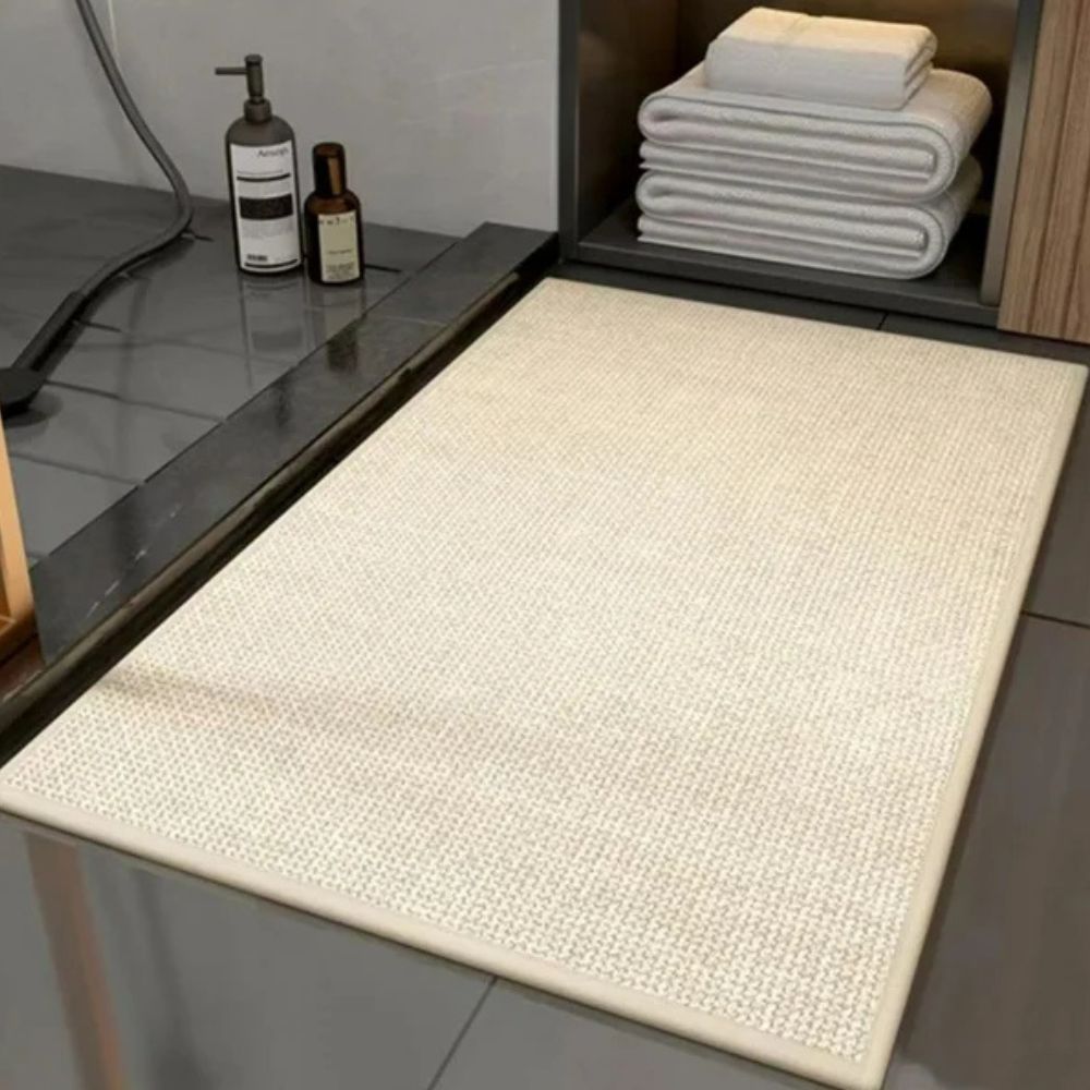 Braided Non-Slip Bath Mat-Bedding & Bath > Bath Mats-casanuva-Pearl White-18"x27.5"-casanuva