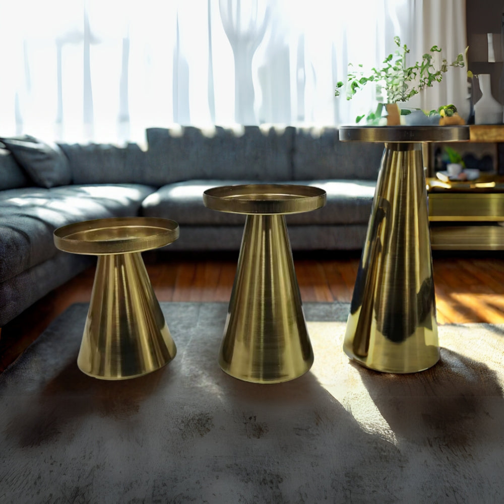 Brass Candle Holders Set of 3-Home Decor > Candle Holders-casanuva-casanuva