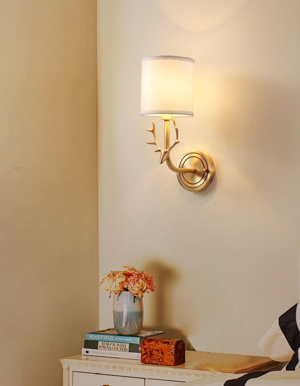 Brass Deer Head Wall Light Fixture-Lighting > Wall Lights-casanuva-casanuva