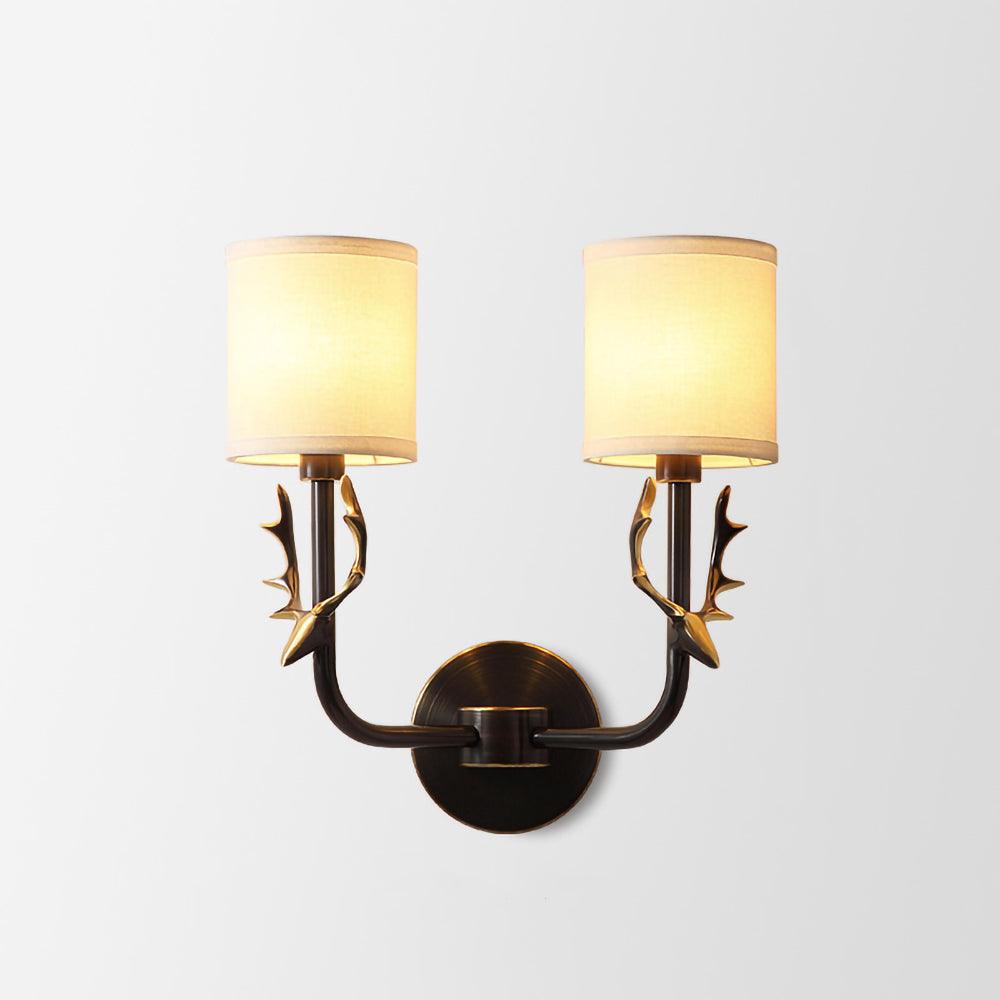 Brass Deer Head Wall Light Fixture-Lighting > Wall Lights-casanuva-28cmx39cm-Blackened-casanuva