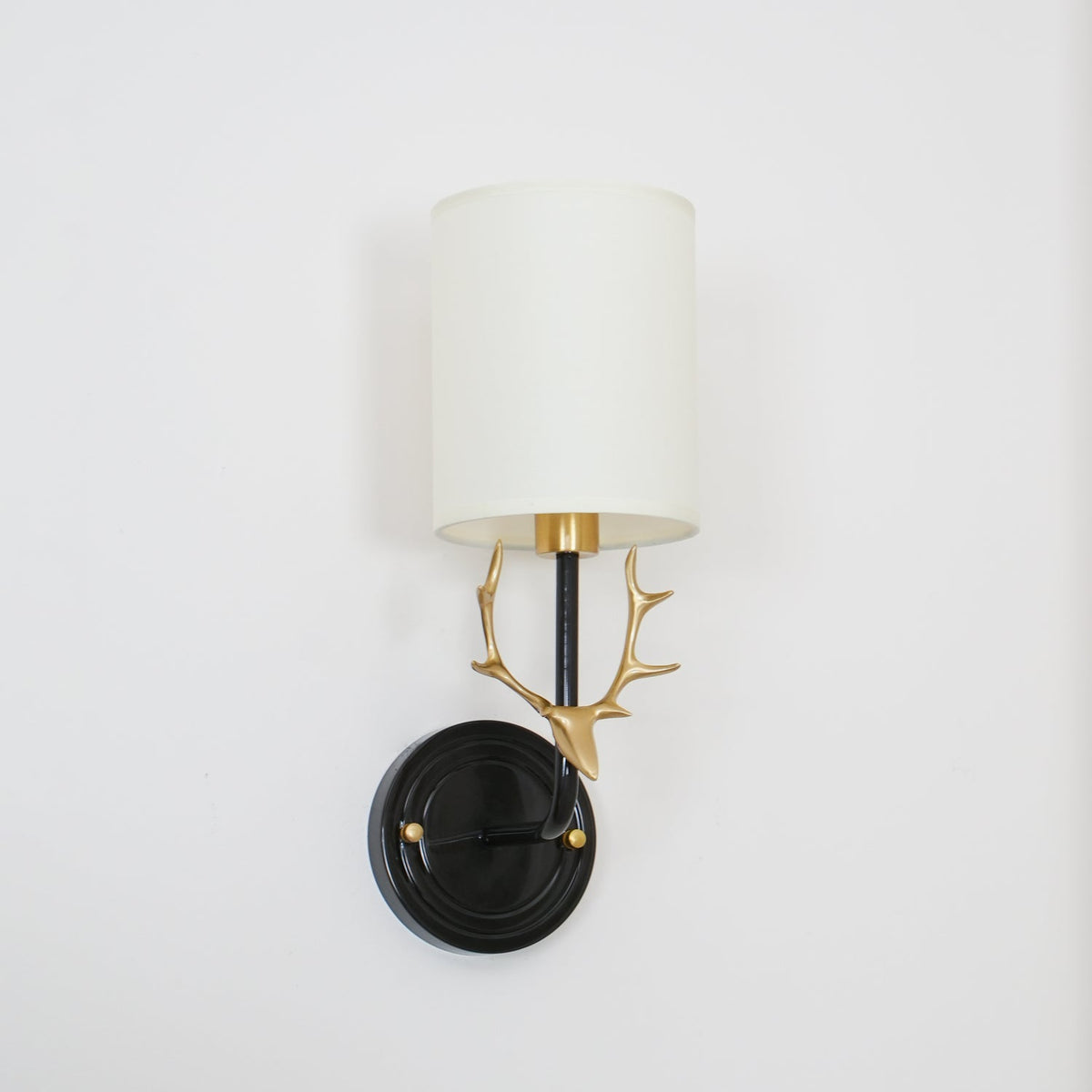 Brass Deer Head Wall Light Fixture-Lighting > Wall Lights-casanuva-casanuva