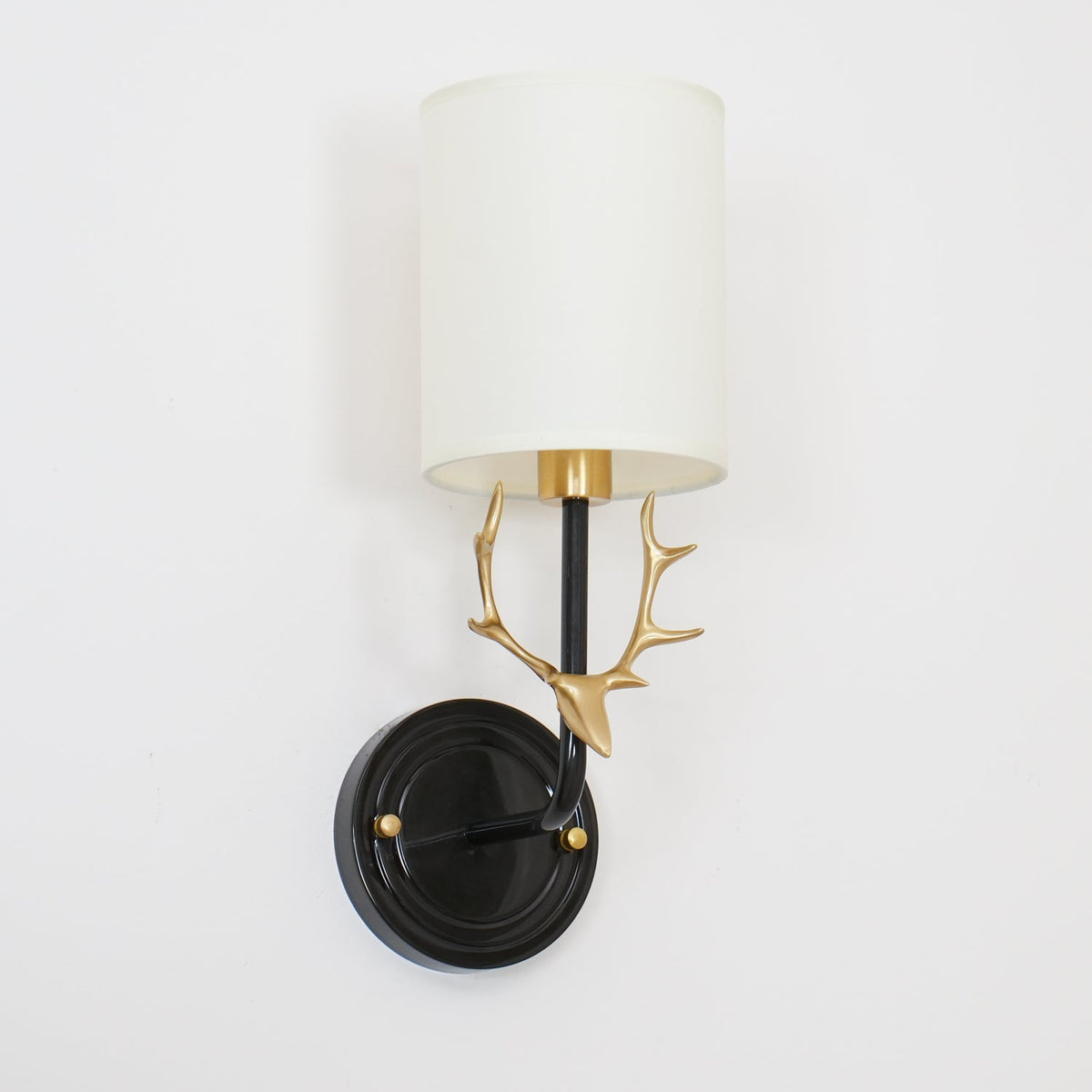 Brass Deer Head Wall Light Fixture-Lighting > Wall Lights-casanuva-casanuva