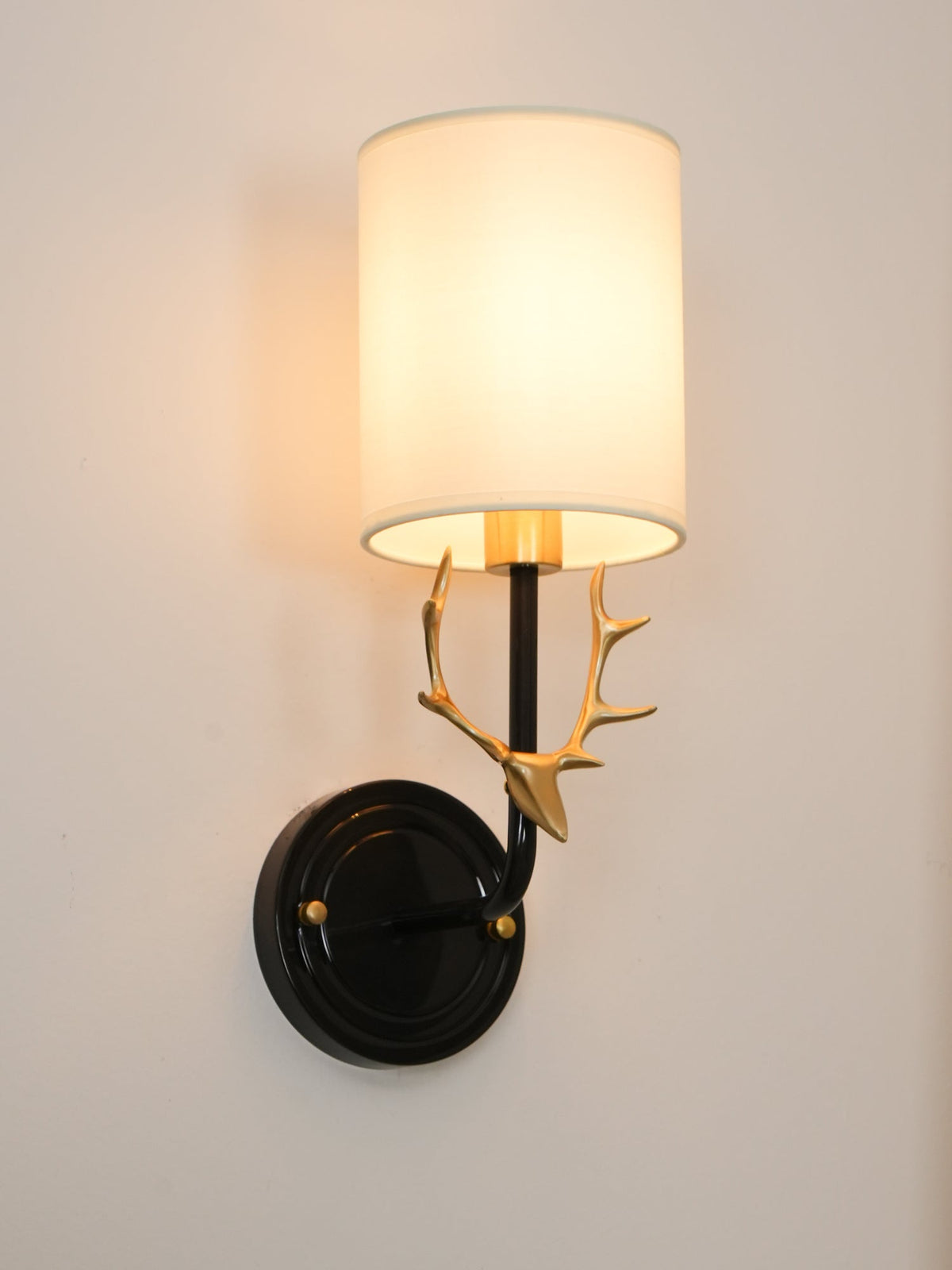Brass Deer Head Wall Light Fixture-Lighting > Wall Lights-casanuva-casanuva