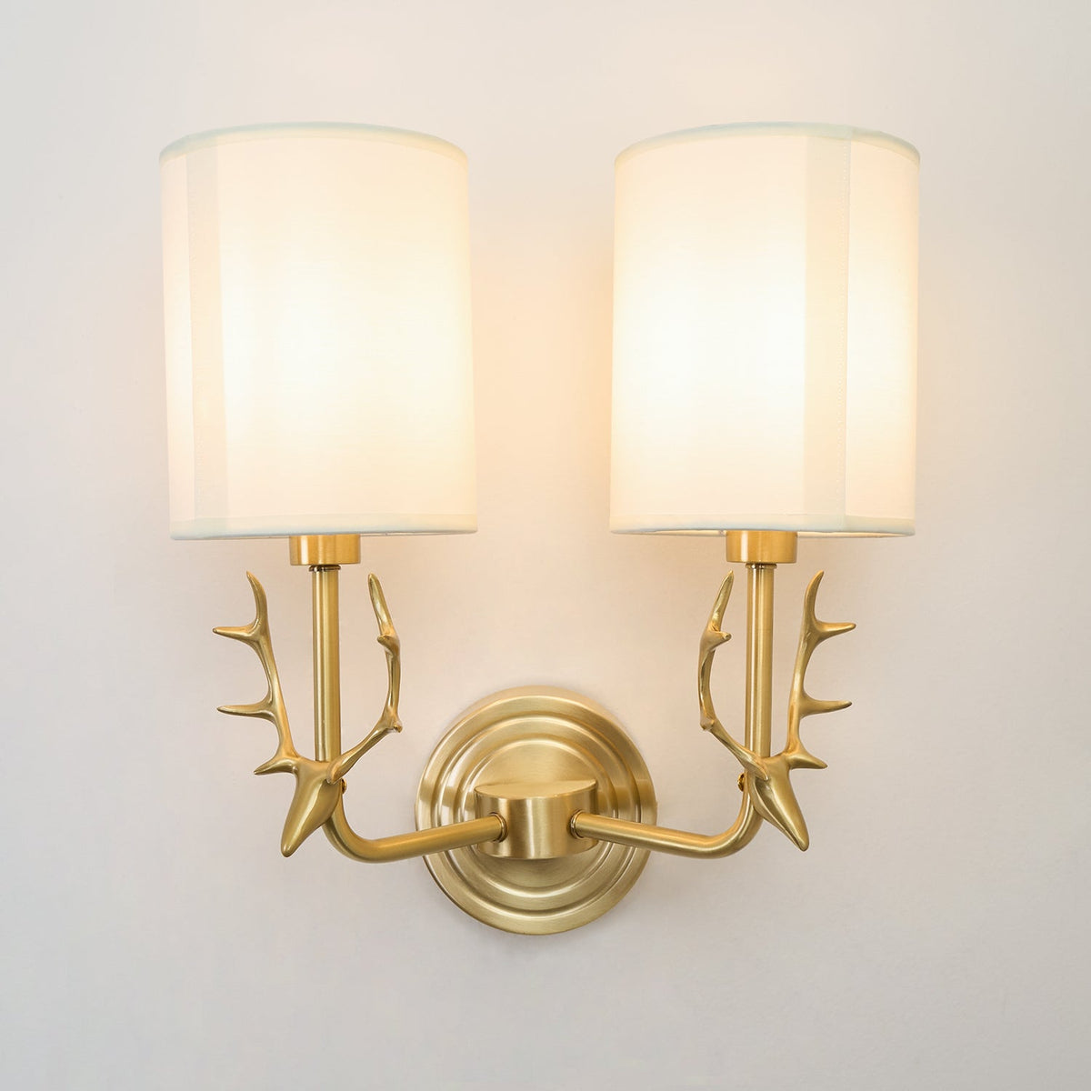 Brass Deer Head Wall Light Fixture-Lighting > Wall Lights-casanuva-casanuva