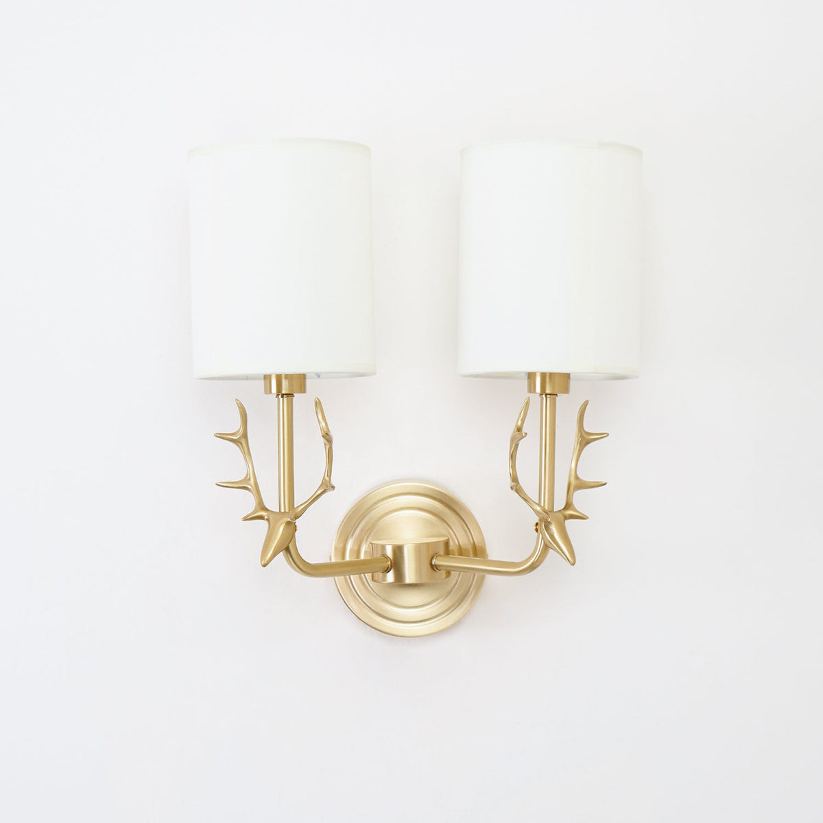 Brass Deer Head Wall Light Fixture-Lighting > Wall Lights-casanuva-casanuva