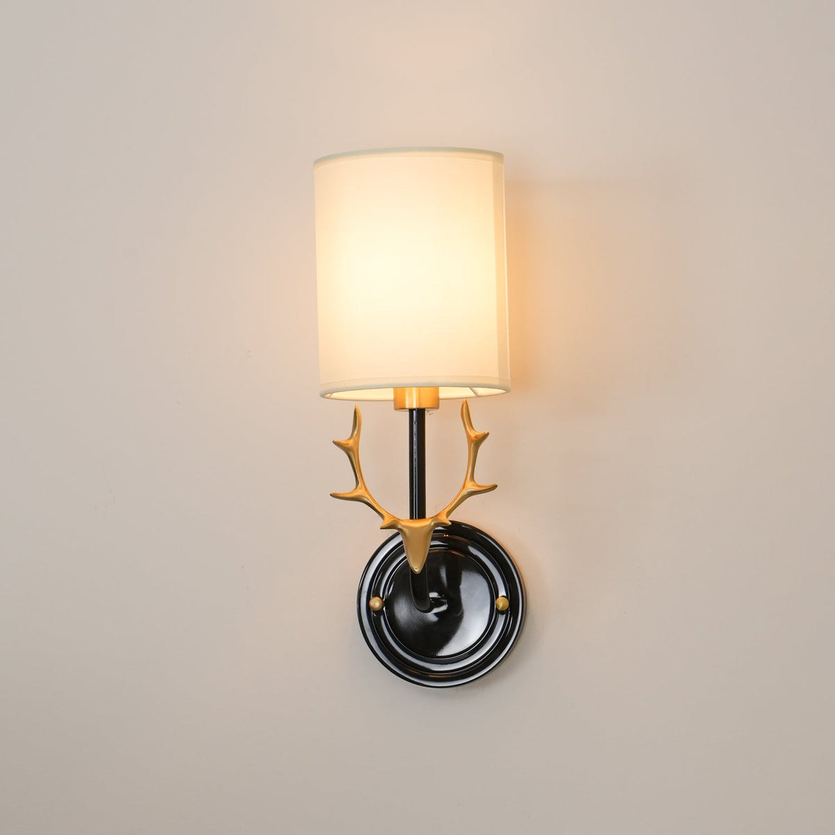 Brass Deer Head Wall Light Fixture-Lighting > Wall Lights-casanuva-casanuva