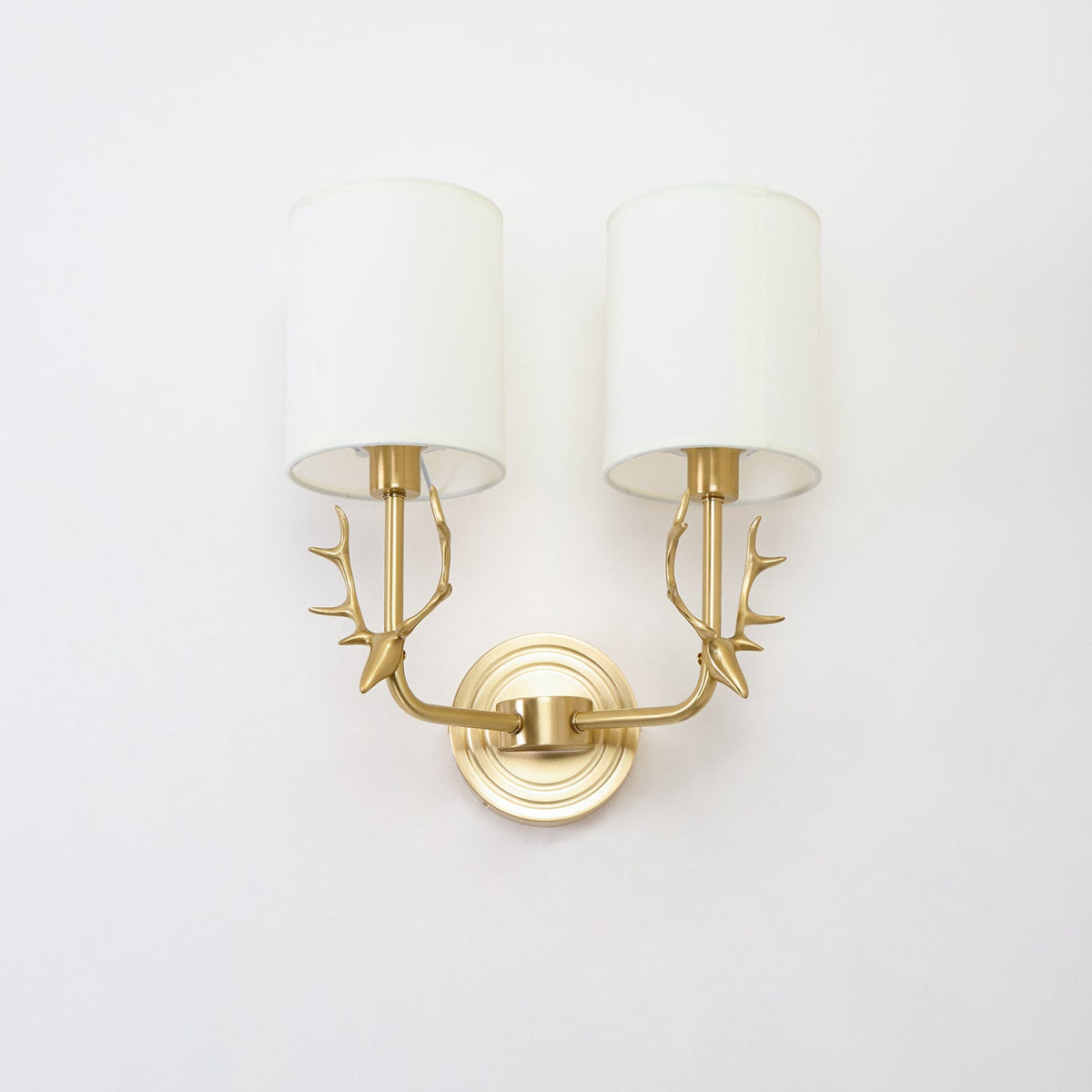 Brass Deer Head Wall Light Fixture-Lighting > Wall Lights-casanuva-casanuva
