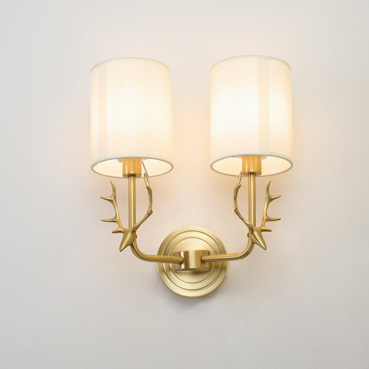 Brass Deer Head Wall Light Fixture-Lighting > Wall Lights-casanuva-casanuva