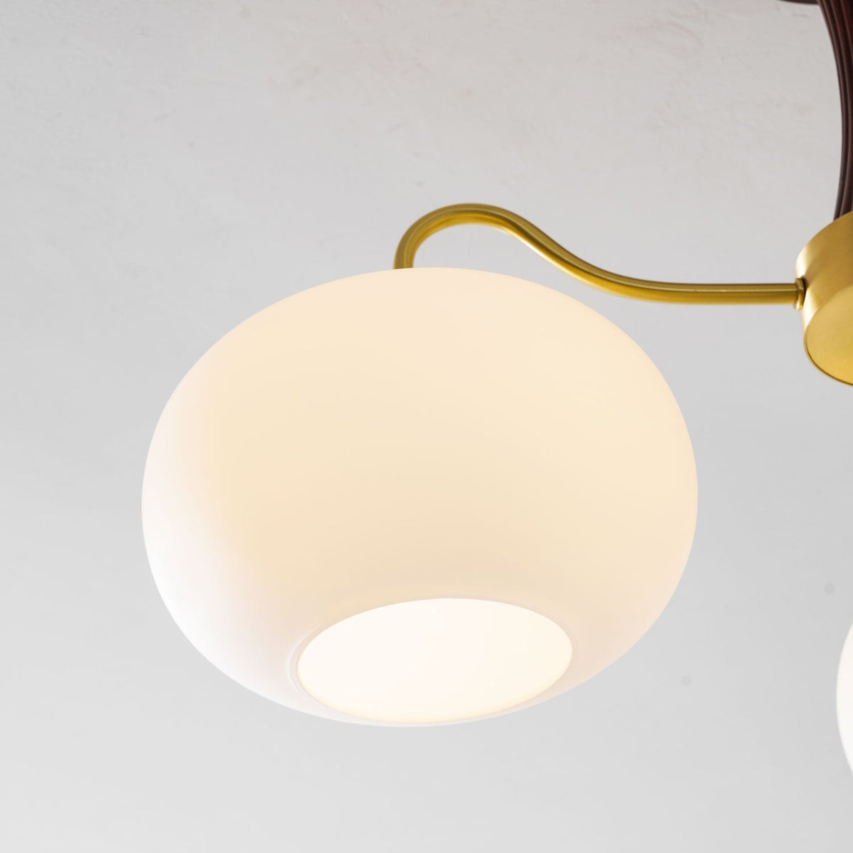 Brass and Wood Persimmon Chandelier-Lighting > Chandeliers & Pendant Lights-casanuva-casanuva